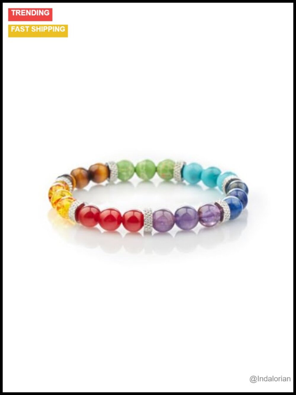 Natural Gemstone Chakra Healing Stretch Bracelet